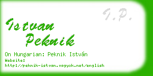 istvan peknik business card