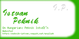 istvan peknik business card